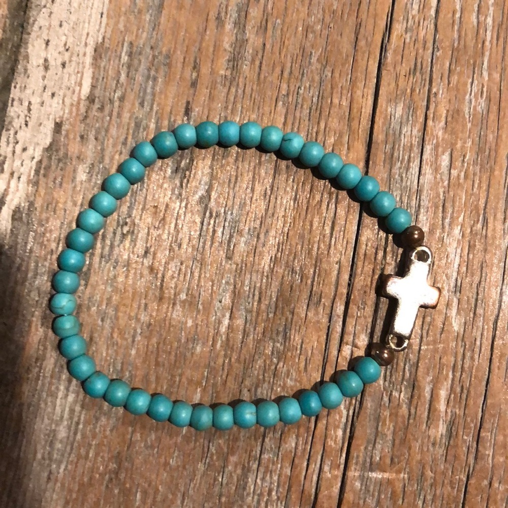 Turquoise Cross Bracelet